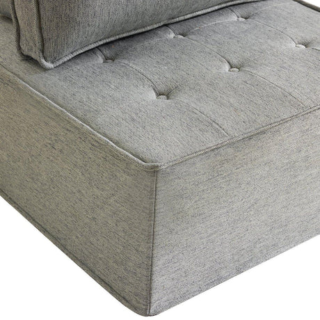 Light Grey Linen Wooden Frame Modular Sofa Chair - Omega Lifestyles