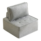 Light Grey Linen Wooden Frame Modular Sofa Chair - Omega Lifestyles
