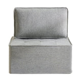 Light Grey Linen Wooden Frame Modular Sofa Chair - Omega Lifestyles