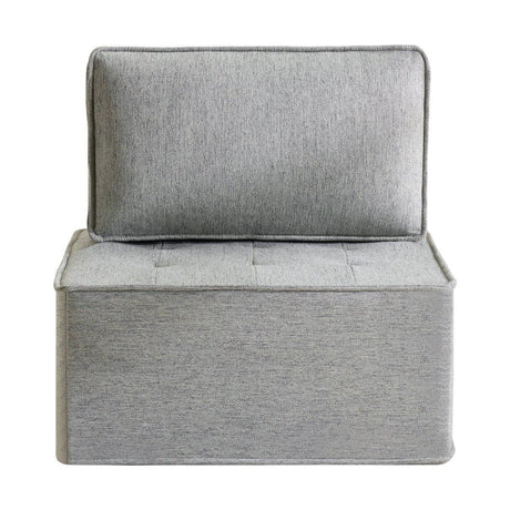 Light Grey Linen Wooden Frame Modular Sofa Chair - Omega Lifestyles