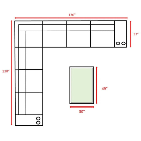 LSI Wicker Outdoor 10 - Piece Seating Group With Cushions - Driftwood - Omega Lifestyles