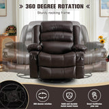 Manual Control Soft PU Leather Massage Recliner Chair - Driftwood - Omega Lifestyles