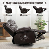 Manual Control Soft PU Leather Massage Recliner Chair - Driftwood - Omega Lifestyles