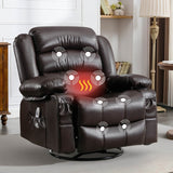 Manual Control Soft PU Leather Massage Recliner Chair - Driftwood - Omega Lifestyles