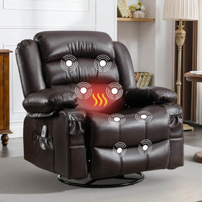 Manual Control Soft PU Leather Massage Recliner Chair - Omega Lifestyles