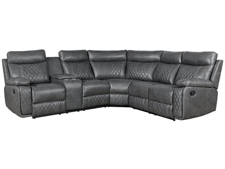 Manual Recliner Sofa With PU Upholstery And Cup Holders - Driftwood - Omega Lifestyles