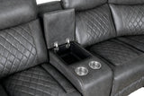 Manual Recliner Sofa With PU Upholstery And Cup Holders - Driftwood - Omega Lifestyles