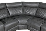 Manual Recliner Sofa With PU Upholstery And Cup Holders - Driftwood - Omega Lifestyles