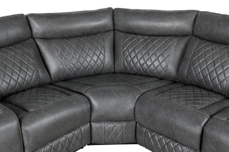 Manual Recliner Sofa With PU Upholstery And Cup Holders - Driftwood - Omega Lifestyles