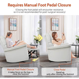 Manual Rocker Recliner Chair Gray Faux Leather Upholstered - Driftwood - Omega Lifestyles