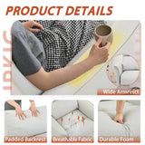 Manual Rocker Recliner Chair Gray Faux Leather Upholstered - Driftwood - Omega Lifestyles