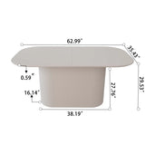 Medieval Modern Cream MDF Dining Table With Cushioned Chairs - Omega Lifestyles