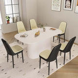 Medieval Modern MDF Dining Table And PU Chair Set - Omega Lifestyles