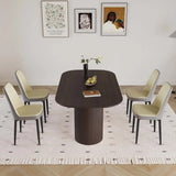 Medieval Modern MDF Dining Table With PU Chairs Set - Omega Lifestyles