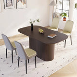 Medieval Modern MDF Dining Table With PU Chairs Set - Omega Lifestyles