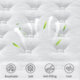 Medium 12-Inch Breathable Memory Foam Pocket Spring Mattress - Sleep Galleria