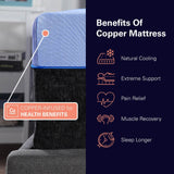 Medium 12 - Inch Hybrid Cooling Gel Memory Foam Queen Mattress - Driftwood - Omega Lifestyles