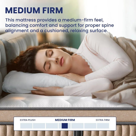 Medium 14-Inch Hybrid Gel Memory Foam King Mattress - Omega Lifestyles