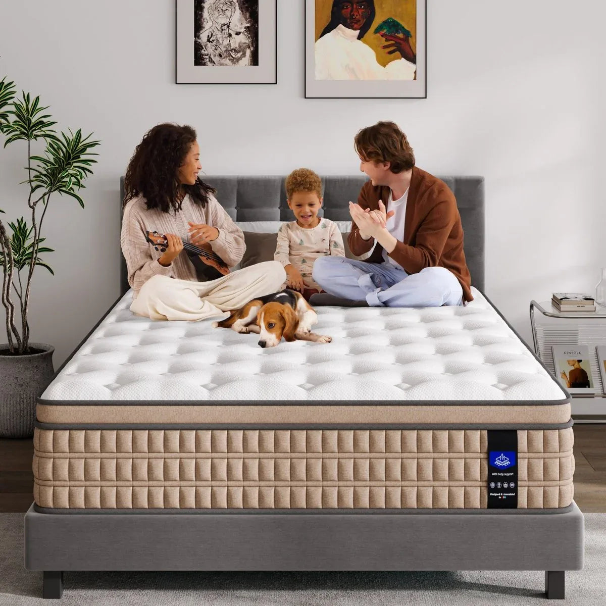 Medium 14-Inch Hybrid Gel Memory Foam King Mattress - Omega Lifestyles