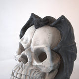 Metal Demon Skull Gas Log Fire Pit Accessory - Driftwood - Omega Lifestyles