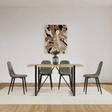 Mid-Century Modern MDF 5-Piece Dining Table Chair Set - Omega Lifestyles