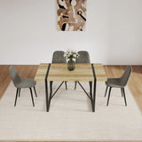Mid-Century Modern MDF 5-Piece Dining Table Chair Set - Omega Lifestyles