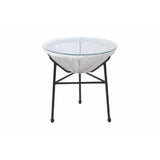 Mid - Century Outdoor 2 - Person Rattan Conversation Set - Driftwood - Omega Lifestyles