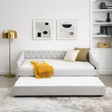 Mid-Century Upholstered Full Size Daybed With Trundle - Omega Lifestyles