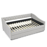 Mid-Century Upholstered Full Size Daybed With Trundle - Omega Lifestyles