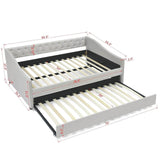 Mid-Century Upholstered Full Size Daybed With Trundle - Omega Lifestyles