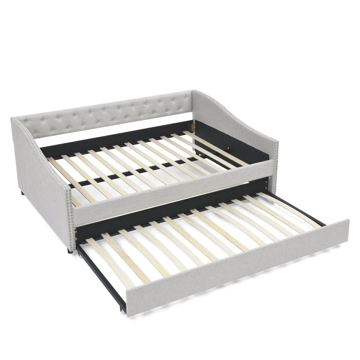 Mid-Century Upholstered Full Size Daybed With Trundle - Omega Lifestyles