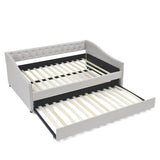 Mid-Century Upholstered Full Size Daybed With Trundle - Omega Lifestyles