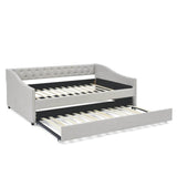 Mid-Century Upholstered Full Size Daybed With Trundle - Omega Lifestyles