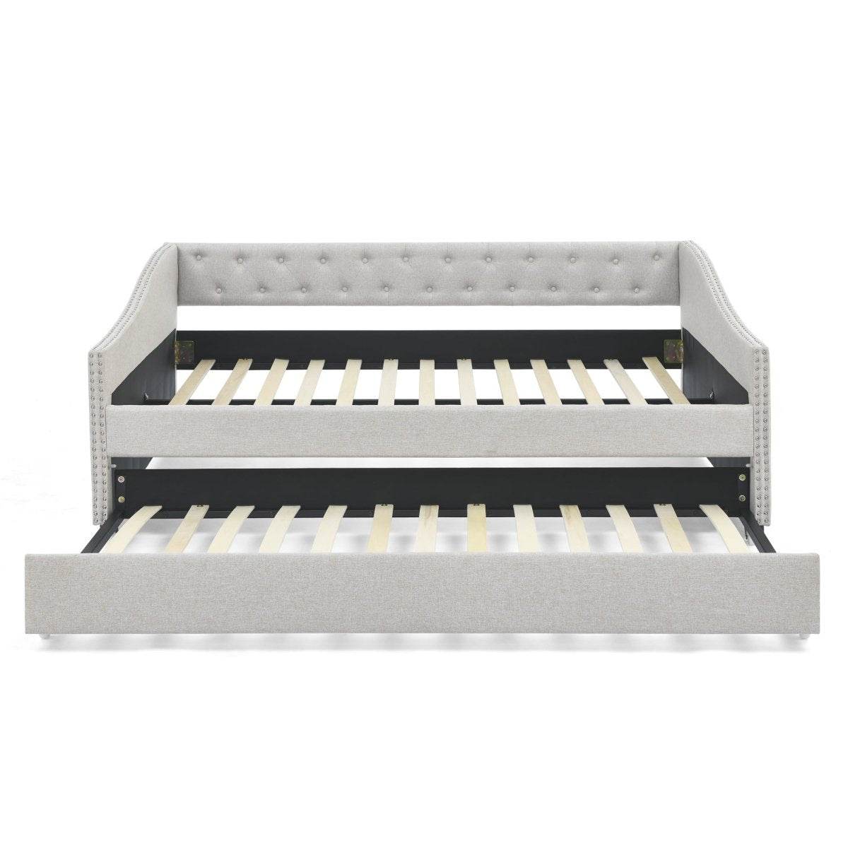 Mid-Century Upholstered Full Size Daybed With Trundle - Omega Lifestyles