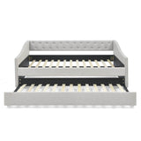 Mid-Century Upholstered Full Size Daybed With Trundle - Omega Lifestyles