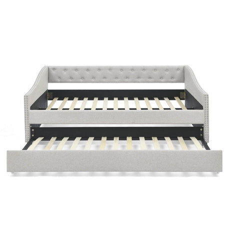 Mid-Century Upholstered Full Size Daybed With Trundle - Omega Lifestyles