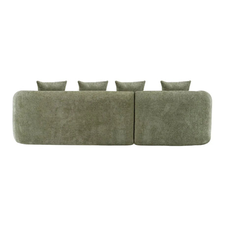 Minimalist Green L-Shape Sectional Sofa With Chaise - Omega Lifestyles