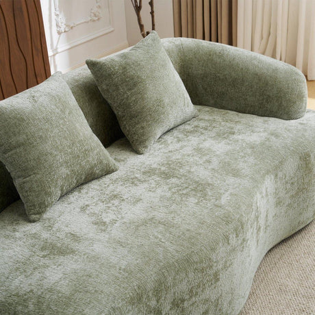 Minimalist Green L-Shape Sectional Sofa With Chaise - Omega Lifestyles