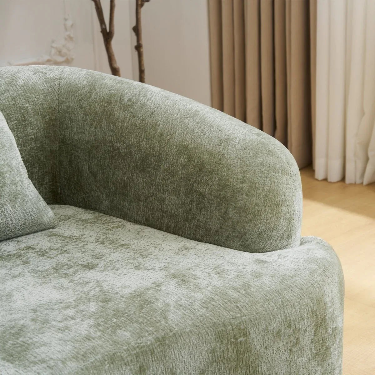 Minimalist Green L-Shape Sectional Sofa With Chaise - Omega Lifestyles