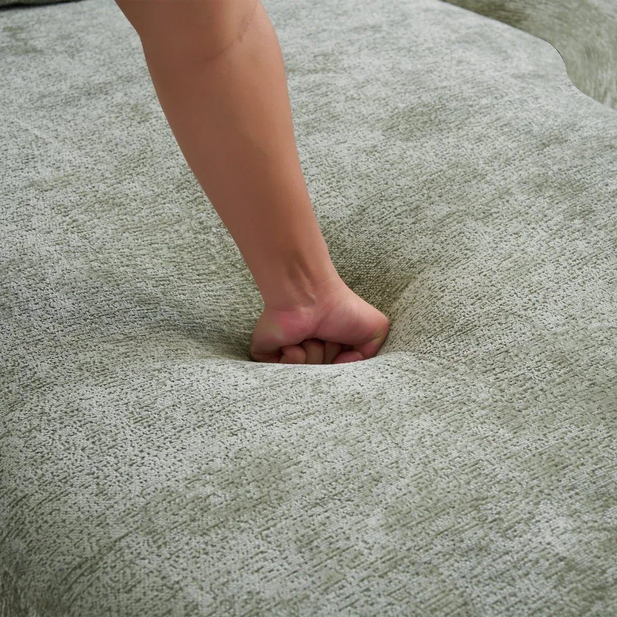 Minimalist Green L-Shape Sectional Sofa With Chaise - Omega Lifestyles