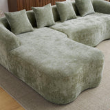 Minimalist Green L-Shape Sectional Sofa With Chaise - Omega Lifestyles