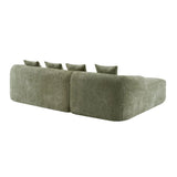 Minimalist Green L-Shape Sectional Sofa With Chaise - Omega Lifestyles