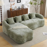 Minimalist Green L-Shape Sectional Sofa With Chaise - Omega Lifestyles