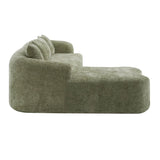 Minimalist Green L-Shape Sectional Sofa With Chaise - Omega Lifestyles
