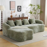 Minimalist Green L-Shape Sectional Sofa With Chaise - Omega Lifestyles