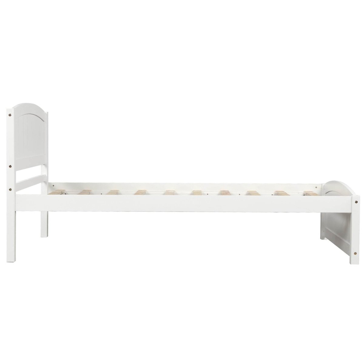 Minimalist Solid Wood Platform Bed With Headboard Footboard - Driftwood - Omega Lifestyles