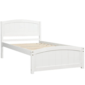 Minimalist Solid Wood Platform Bed With Headboard Footboard - Omega Lifestyles