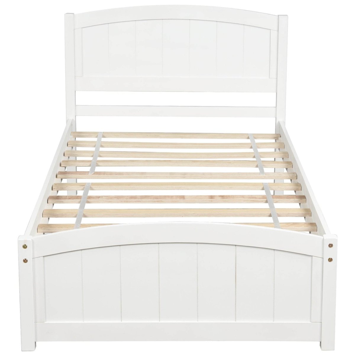 Minimalist Solid Wood Platform Bed With Headboard Footboard - Driftwood - Omega Lifestyles