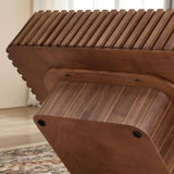 Modern 36-Inch Square Walnut Wood Veneer Coffee Table - Omega Lifestyles