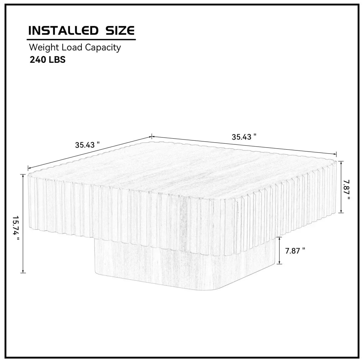 Modern 36-Inch Square Walnut Wood Veneer Coffee Table - Omega Lifestyles